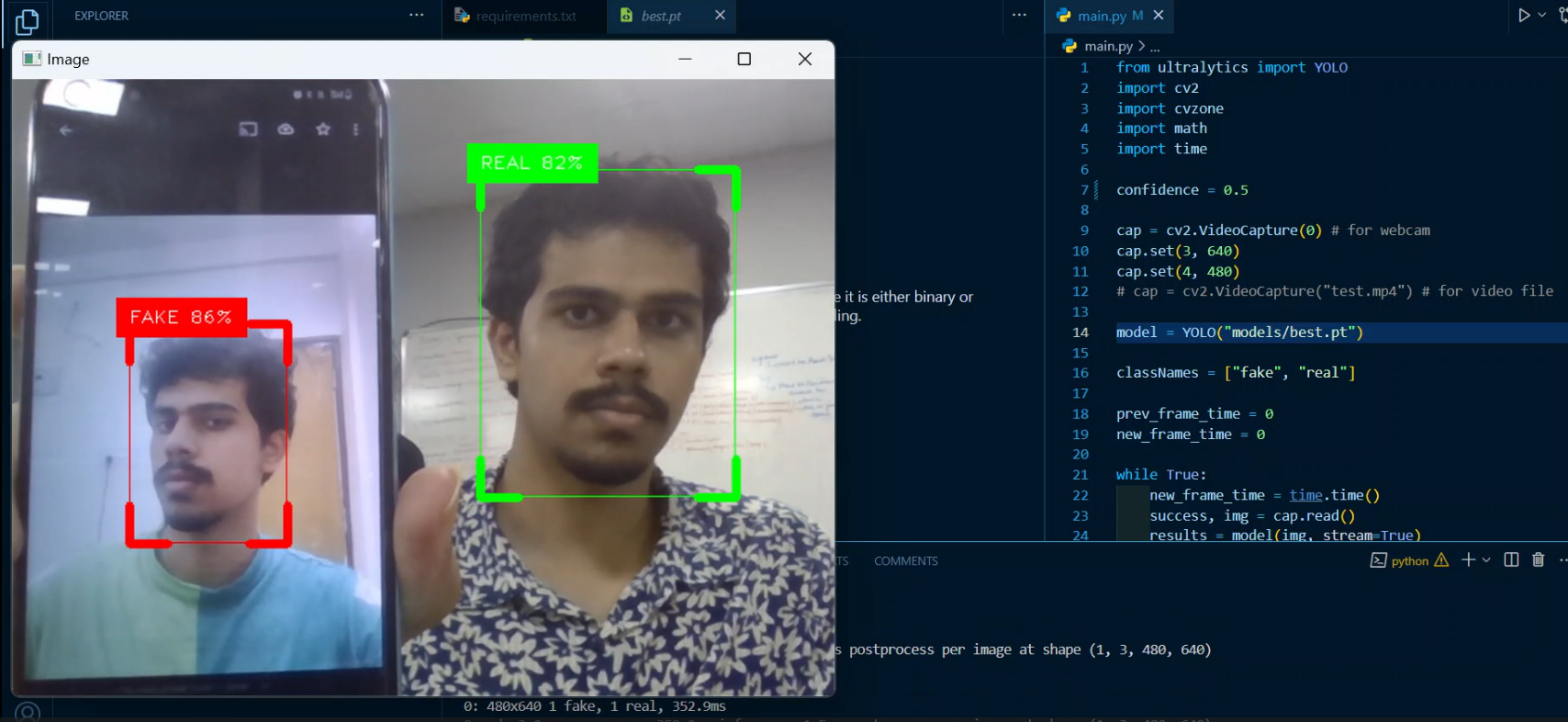 Antispoofing with face recog demo image
